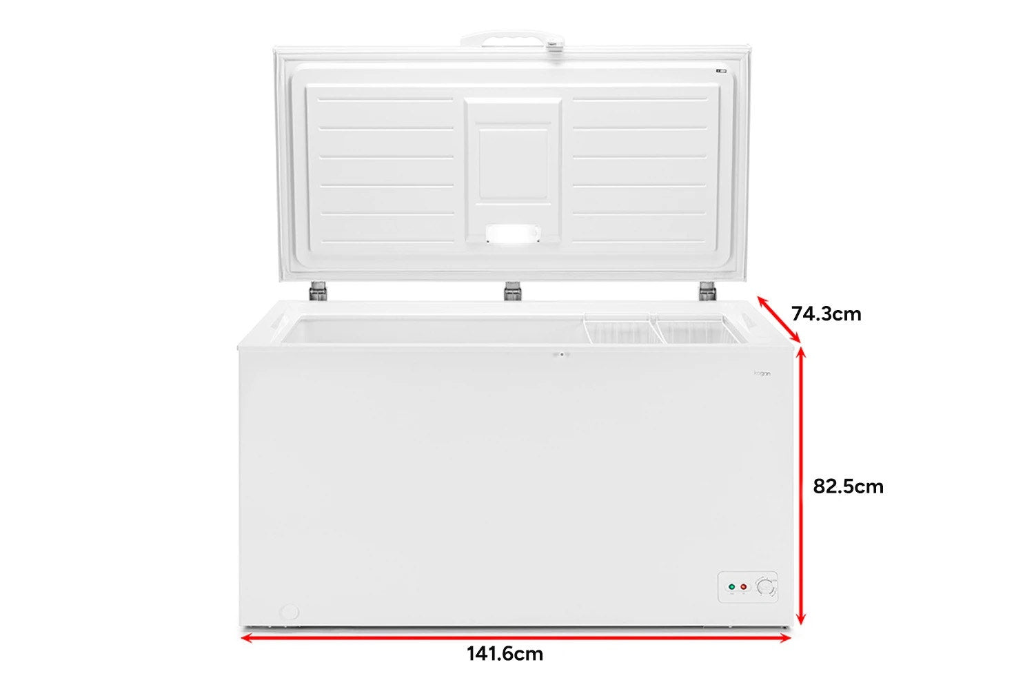 Kogan 418L Interchangeable Chest Freezer And Fridge (White)