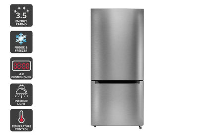 Kogan 529L Bottom Mount Fridge  - Stainless Steel)