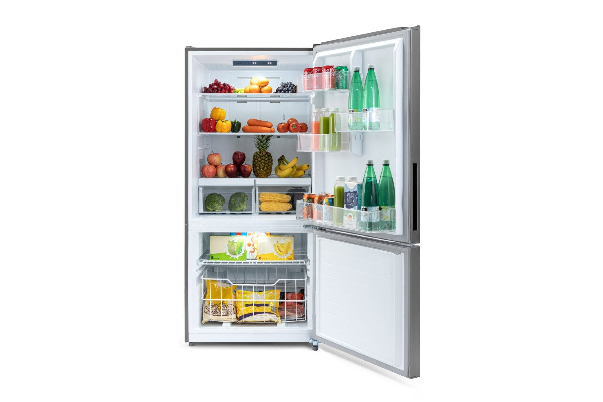 Kogan 529L Bottom Mount Fridge  - Stainless Steel)