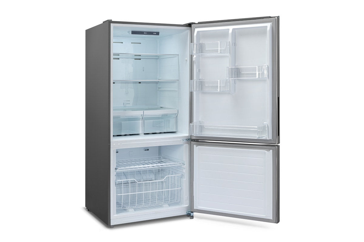 Kogan 529L Bottom Mount Fridge  - Stainless Steel)