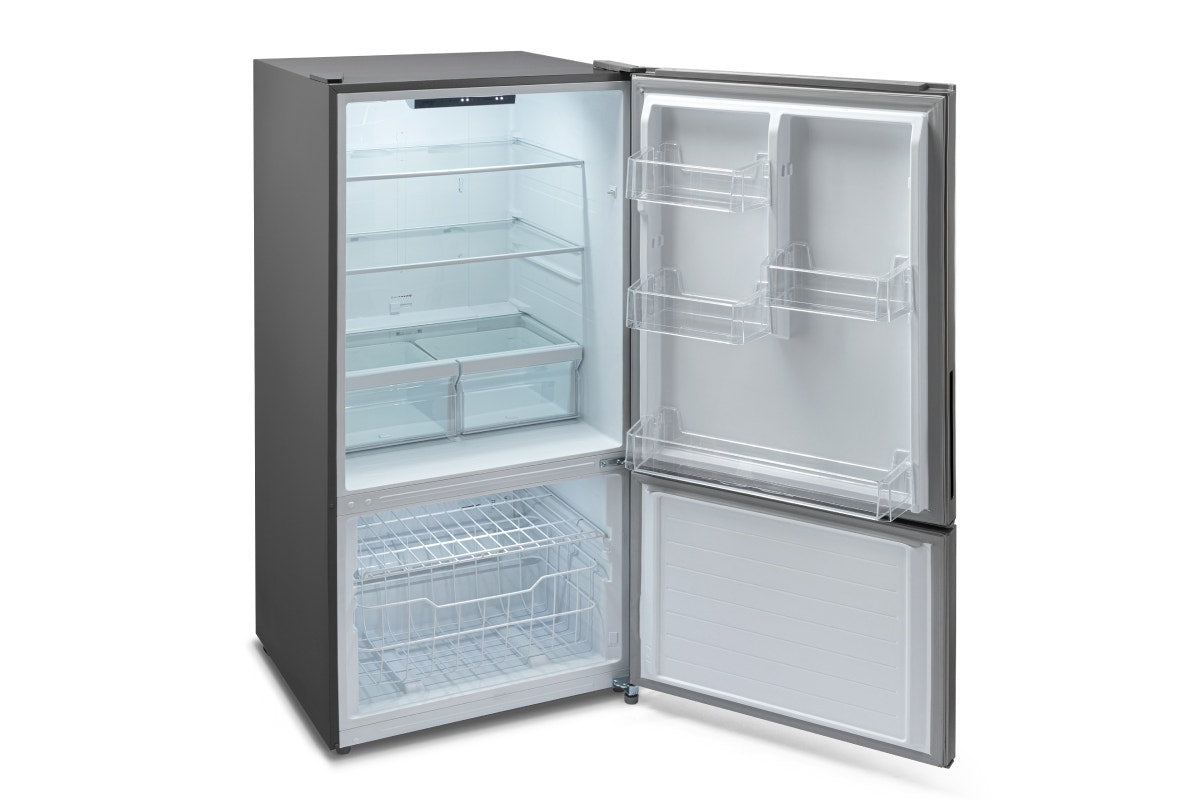 Kogan 529L Bottom Mount Fridge  - Stainless Steel)