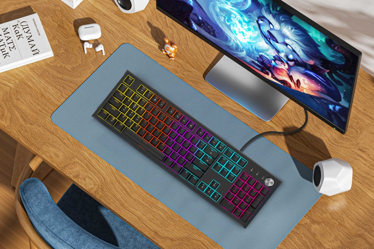 Kogan Rainbow RGB Mechanical Keyboard - Blue Switch