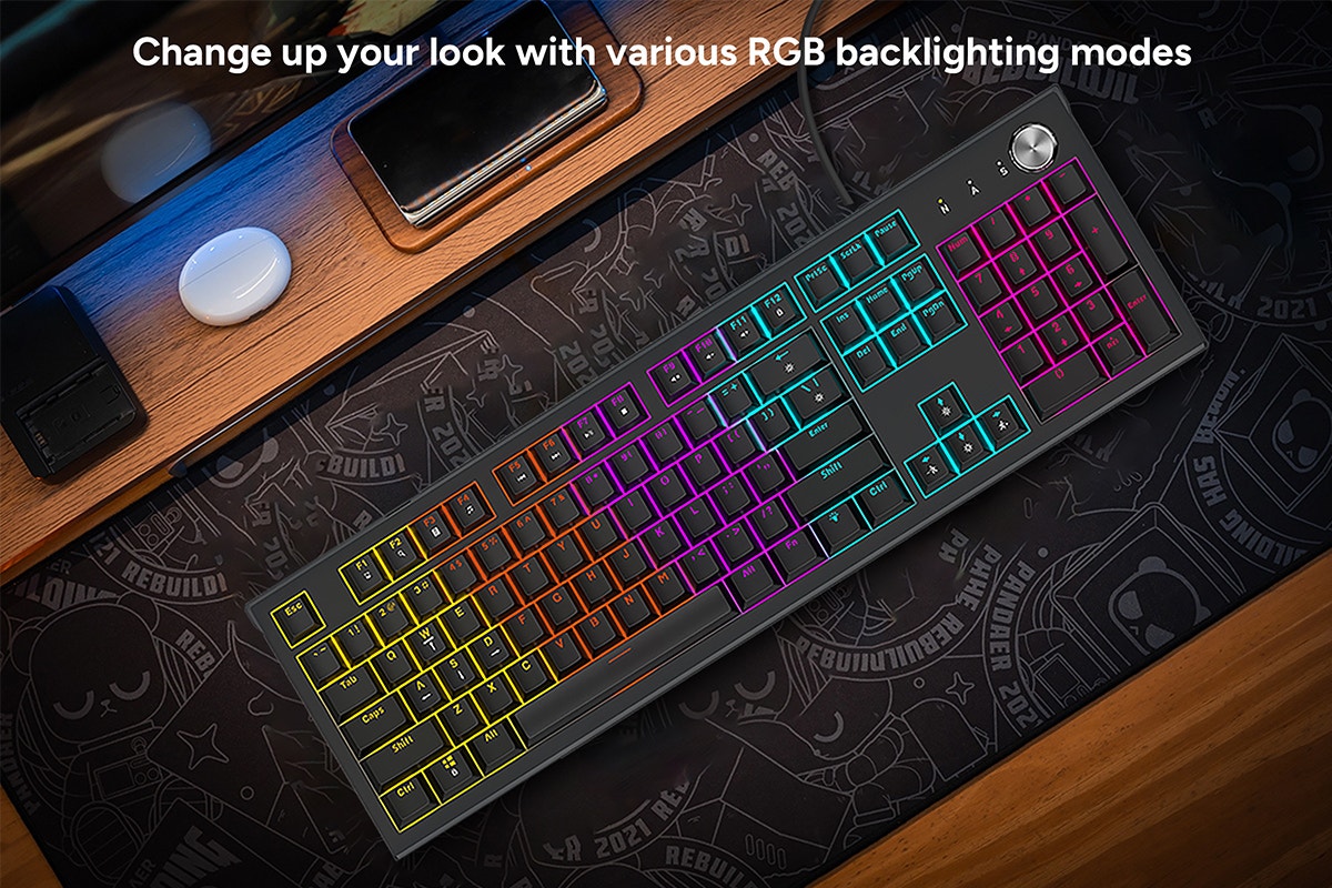 Kogan Rainbow RGB Mechanical Keyboard - Blue Switch