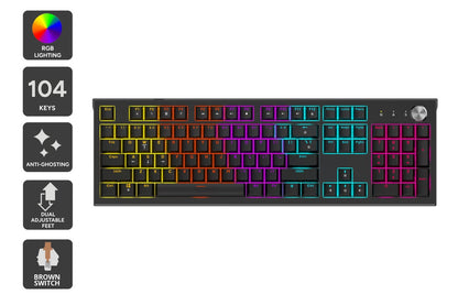 Kogan Rainbow RGB Mechanical Keyboard - Brown Switch