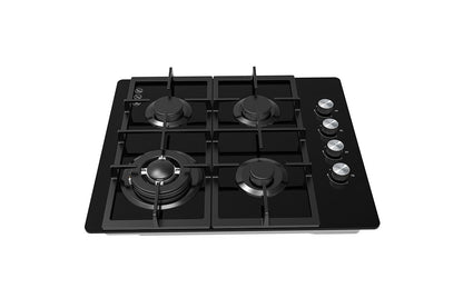 Kogan 60cm Gas Cooktop Black Glass