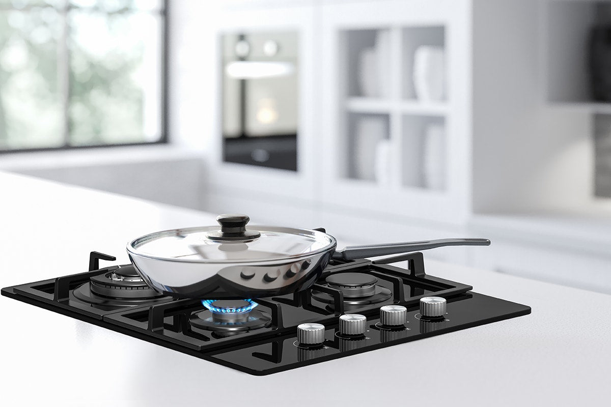 Kogan 60cm Gas Cooktop Black Glass