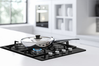 Kogan 60cm Gas Cooktop Black Glass