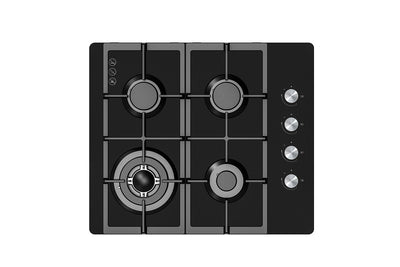 Kogan 60cm Gas Cooktop Black Glass