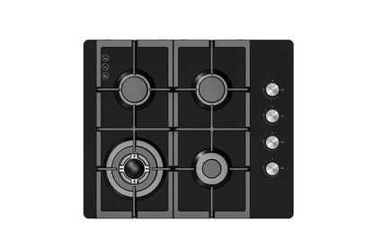 Kogan 60cm Gas Cooktop Black Glass