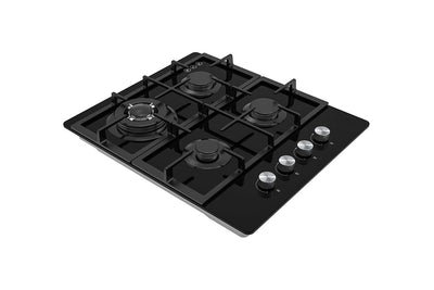 Kogan 60cm Gas Cooktop Black Glass
