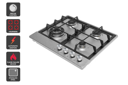 Kogan 60cm Gas Cooktop (Stainless Steel)