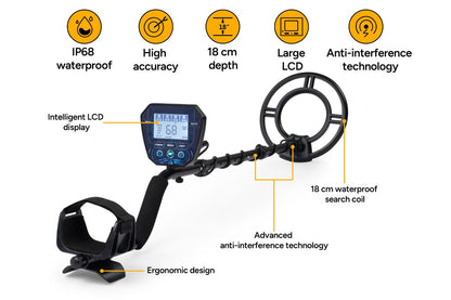 Kogan Metal Detector with LCD Display and Accessories