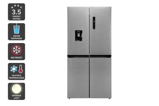 Kogan 490L French Door Fridge with Water Dispenser (Stainless Steel)
