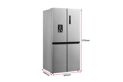 Kogan 490L French Door Fridge with Water Dispenser Stainless Steel