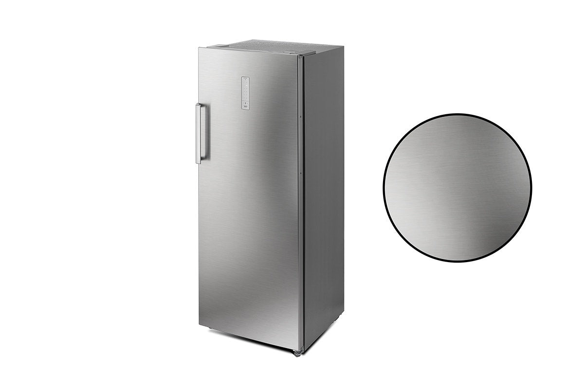 Kogan 238L Upright Frost Free Fridge & Freezer (Stainless Steel)