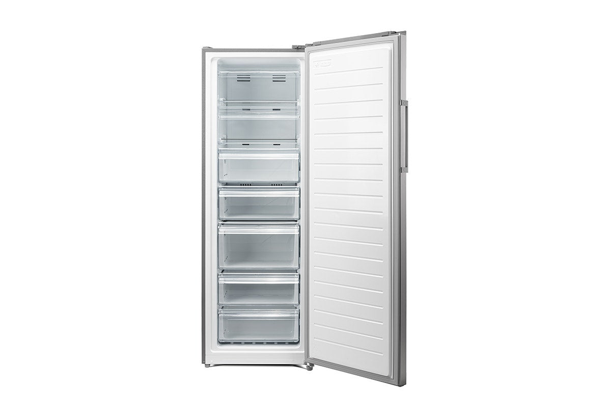 Kogan 238L Upright Frost Free Fridge & Freezer (Stainless Steel)