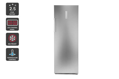 Kogan 238L Upright Frost Free Fridge & Freezer (Stainless Steel)