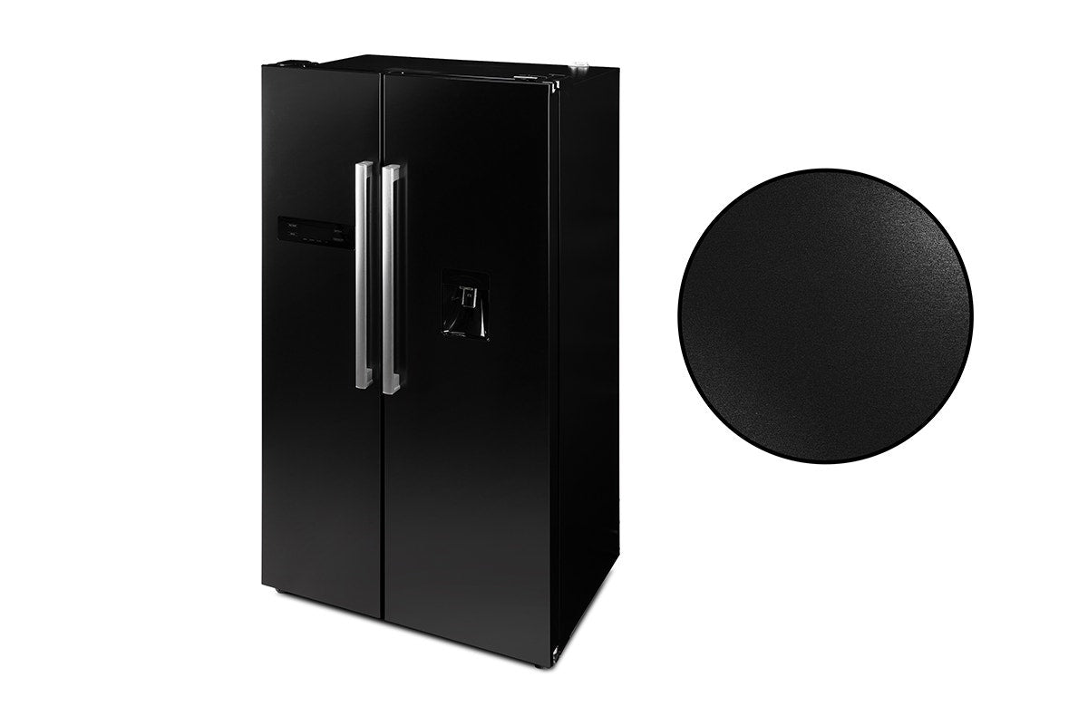 Kogan 551L Side by Side Fridge with Water Dispenser (Black Stainless Steel)