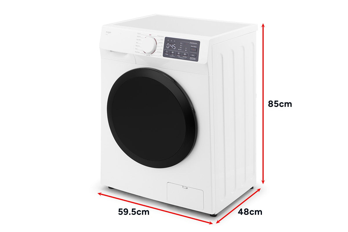 Kogan 8kg Front Load BLDC Inverter Washing Machine (White)