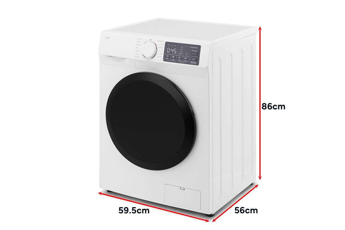 Kogan 9kg Front Load BLDC Inverter Washing Machine (White)