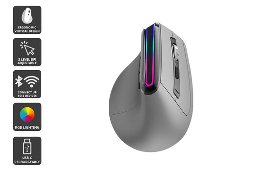 Kogan MX Vertical Rechargeable Wireless Ergonomic Mouse - Auzzistore