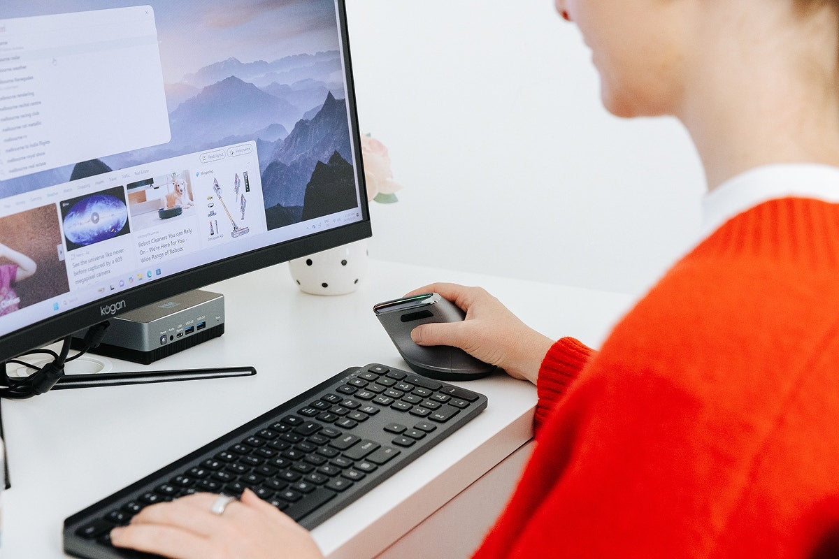 Kogan MX Vertical Rechargeable Wireless Ergonomic Mouse