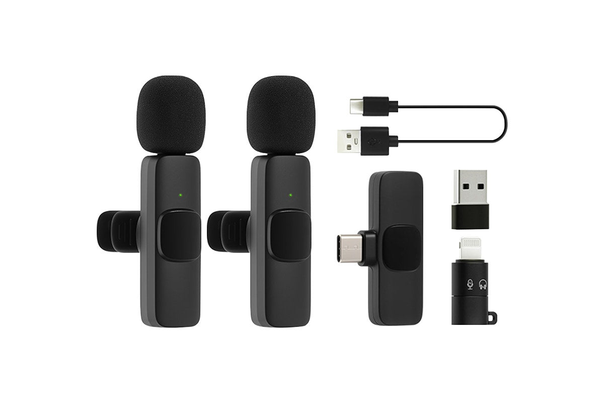 Kogan Wireless Lavalier Lapel Mic (2 Pack)