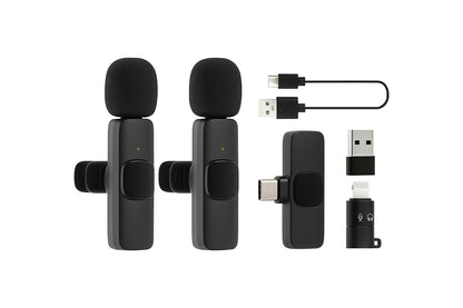 Kogan Wireless Lavalier Lapel Mic (2 Pack)