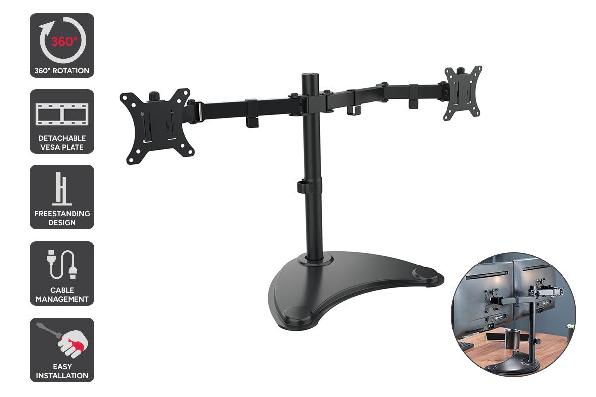 Kogan Articulating Freestanding Dual Monitor Stand for 17" - 32" Monitors