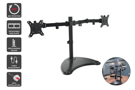Kogan Articulating Freestanding Dual Monitor Stand for 17" - 32" Monitors