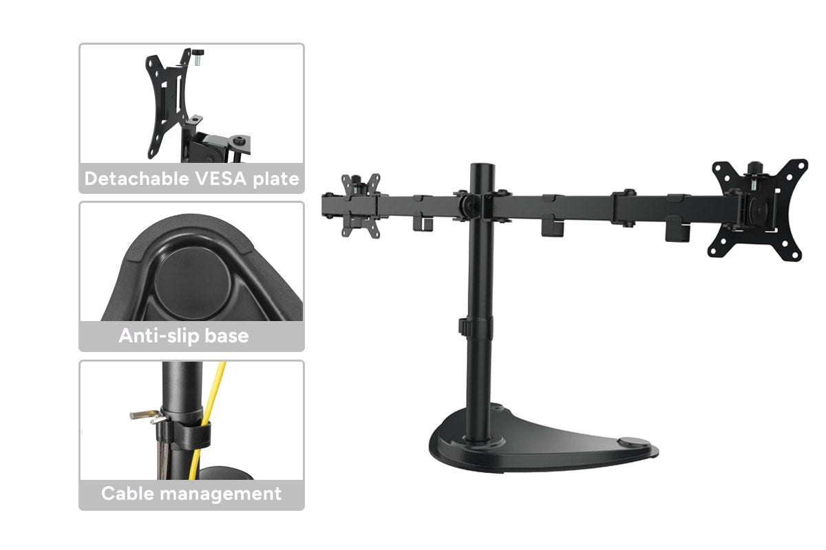 Kogan Articulating Freestanding Dual Monitor Stand for 17" - 32" Monitors