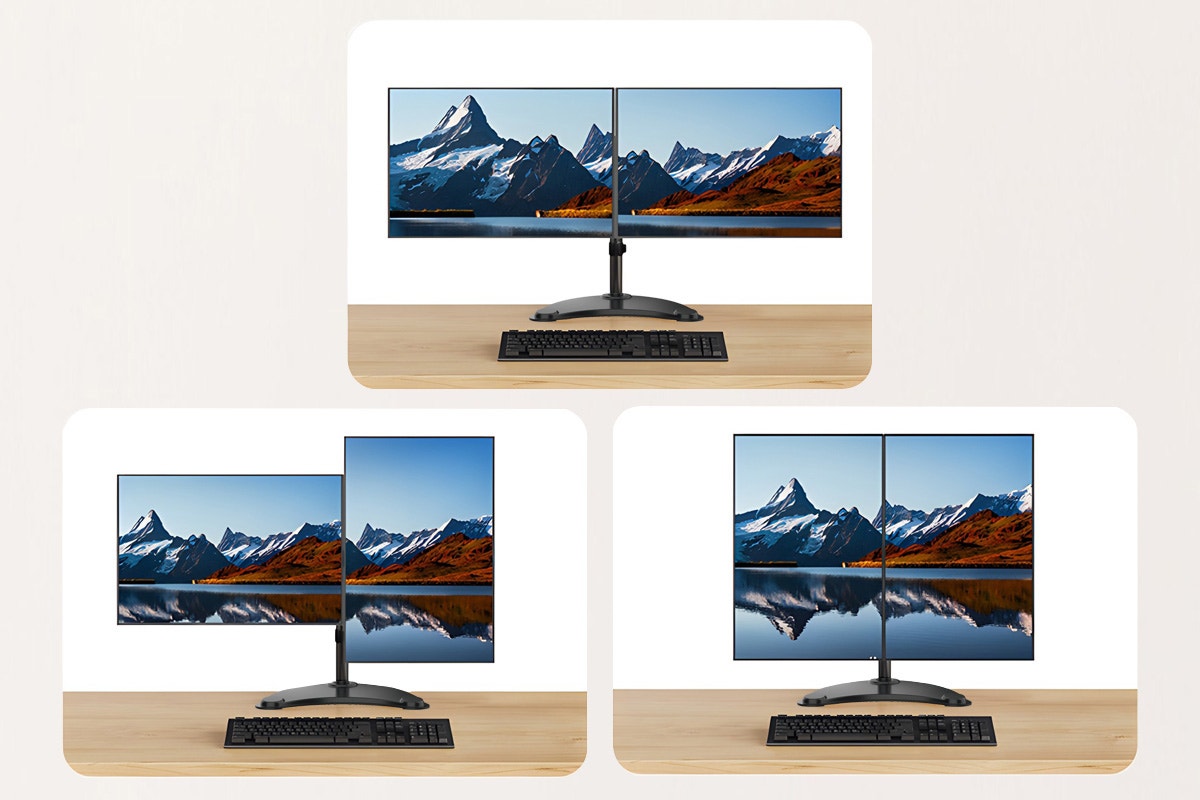 Kogan Articulating Freestanding Dual Monitor Stand for 17" - 32" Monitors