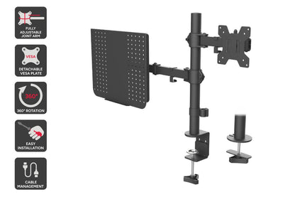 Kogan Articulating Mount for 17"-32" Monitor with Laptop Holder