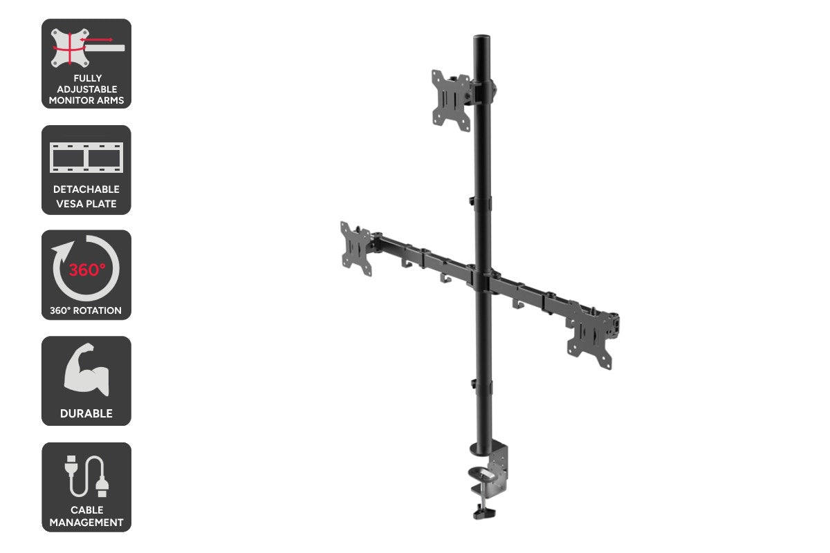 Kogan Articulating Triple Monitor Arm for 17" - 27" Monitors