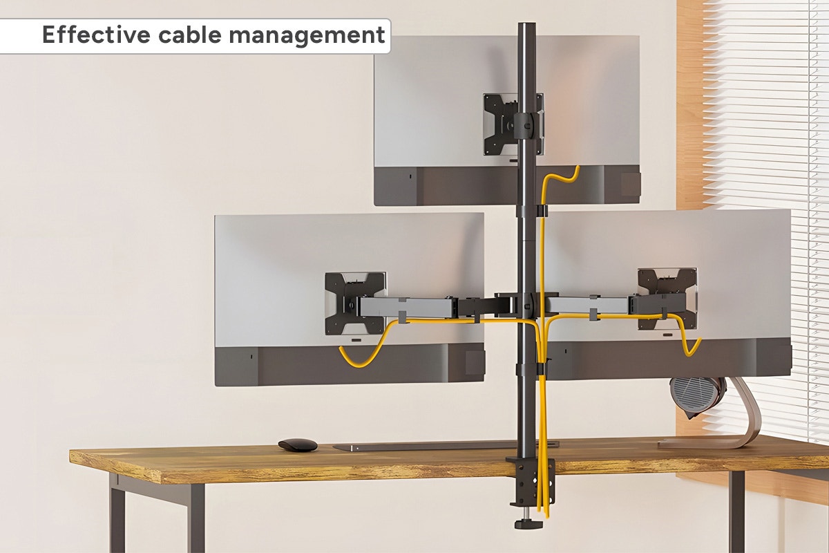 Kogan Articulating Triple Monitor Arm for 17" - 27" Monitors