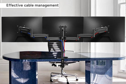 Kogan Full Motion Gas Spring Triple Monitor Arm for 17" - 27" Monitors