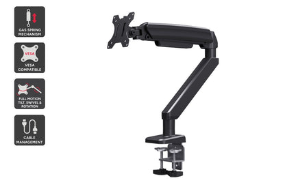 Kogan Heavy-Duty Full Motion Gas Spring Single Monitor Arm for 17"- 49" Monitors
