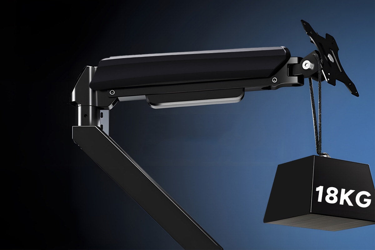 Kogan Heavy-Duty Full Motion Gas Spring Single Monitor Arm for 17"- 49" Monitors
