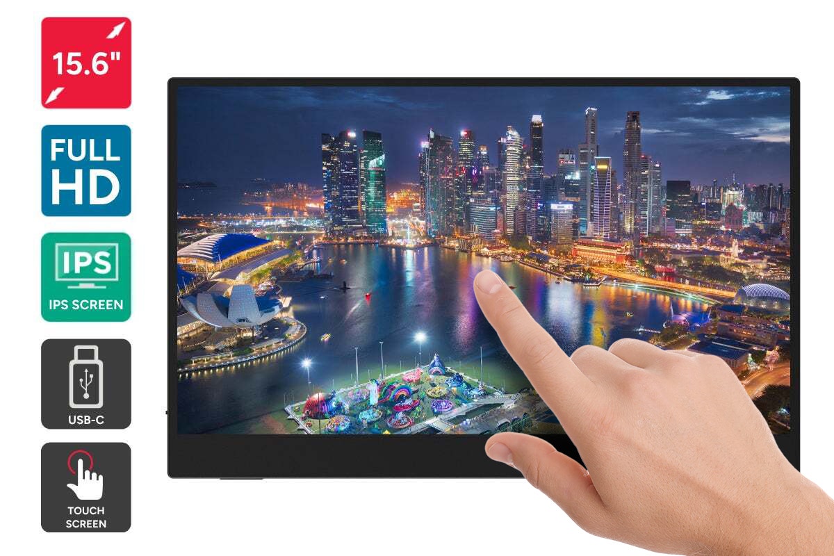 Kogan XPRESSO 15.6" Full HD IPS USB-C Portable Touchscreen Monitor (1920 x 1080)