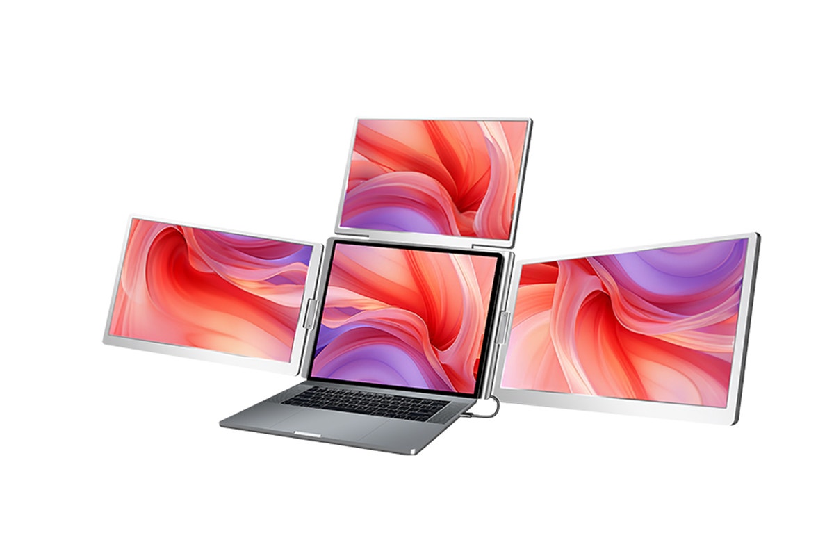 Kogan XPRESSO 15.6" Full HD Pro Triple Screen Tri-Fold Portable Monitor