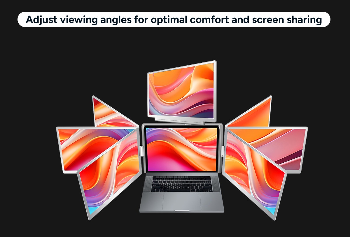 Kogan XPRESSO 15.6" Full HD Pro Triple Screen Tri-Fold Portable Monitor