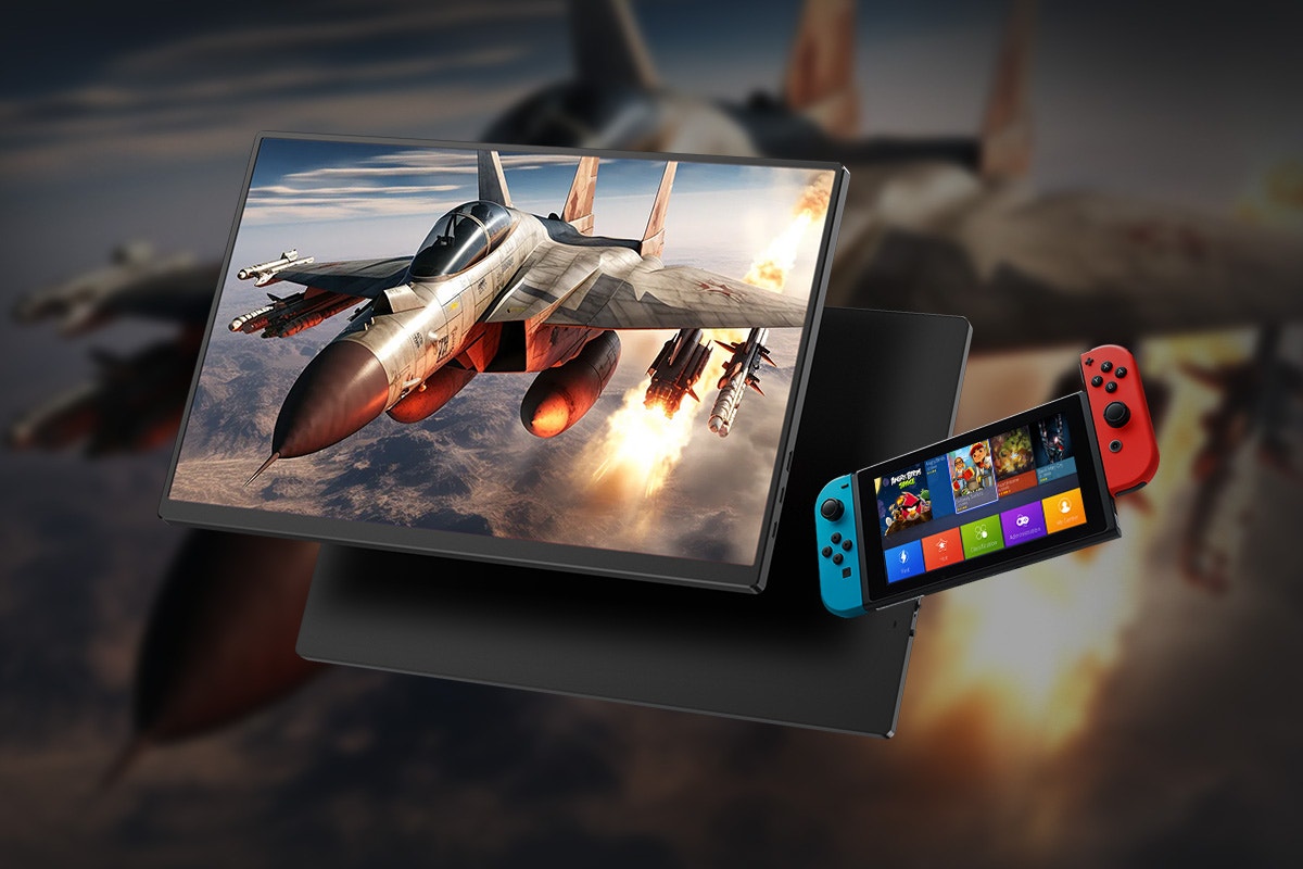 Kogan 16" 2K WQXGA 120Hz USB-C Portable Gaming Monitor with Leather Case