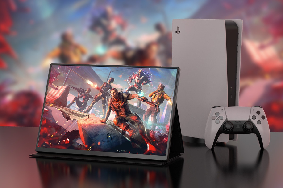 Kogan 16" 2K WQXGA 120Hz USB-C Portable Gaming Monitor with Leather Case