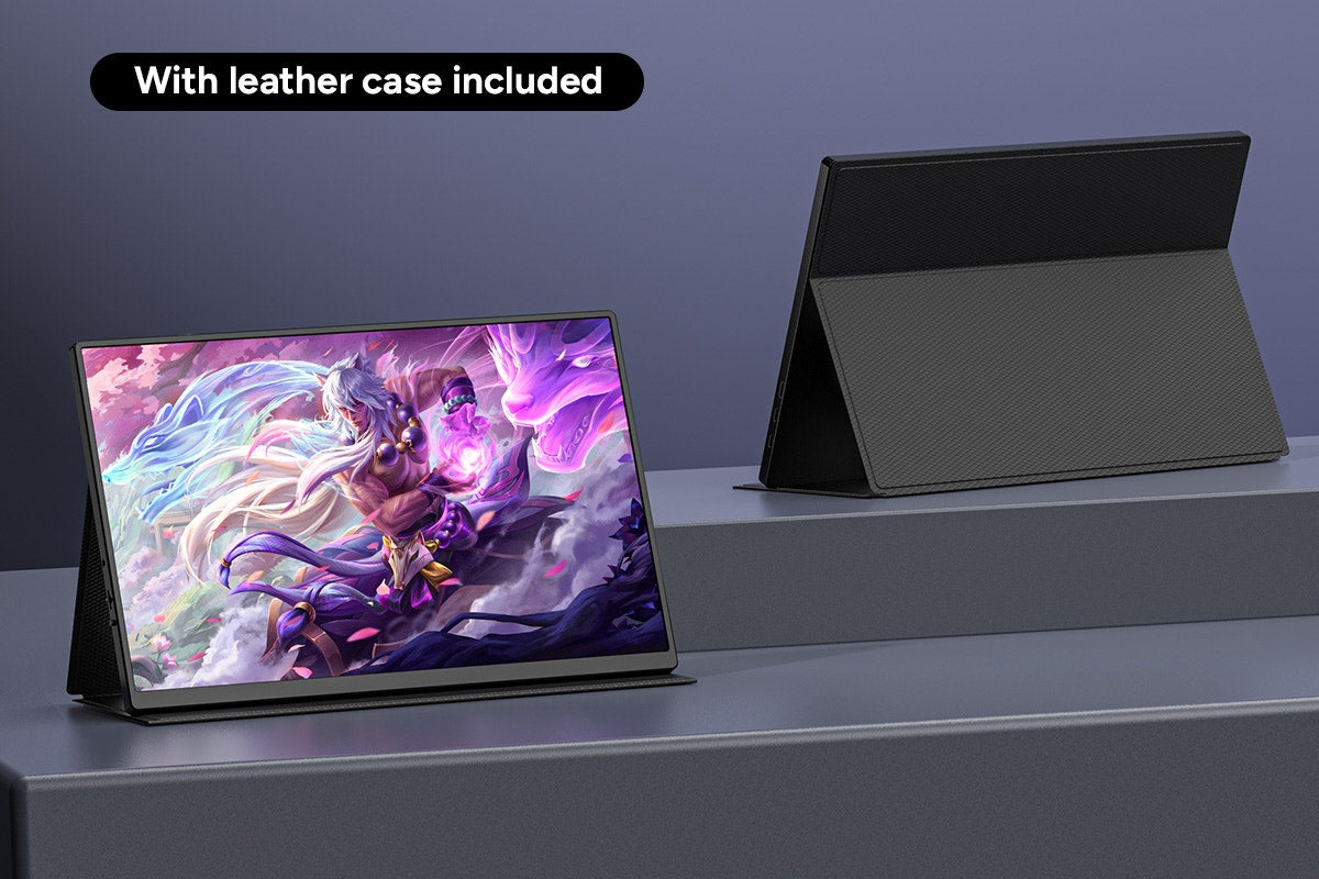 Kogan 16" 2K WQXGA 120Hz USB-C Portable Gaming Monitor with Leather Case