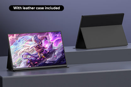 Kogan 16" 2K WQXGA 120Hz USB-C Portable Gaming Monitor with Leather Case