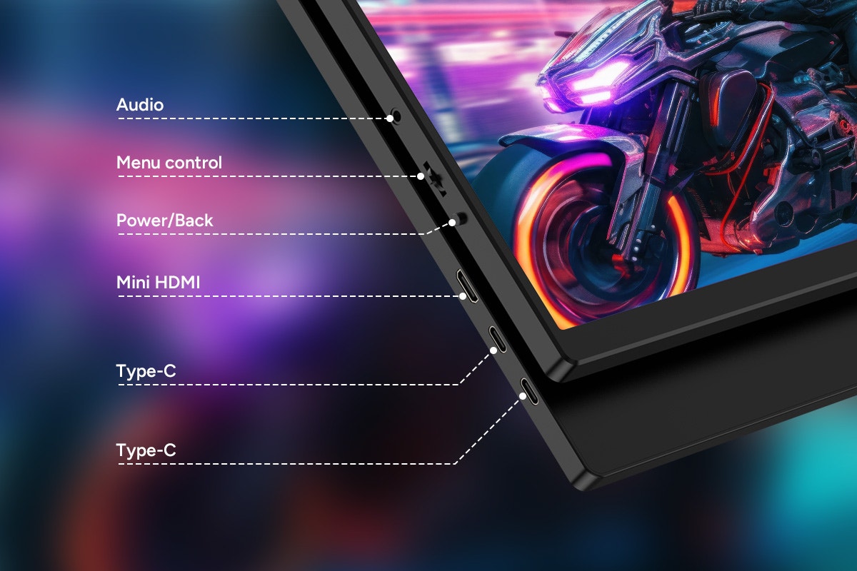 Kogan 16" 2K WQXGA 120Hz USB-C Portable Gaming Monitor with Leather Case