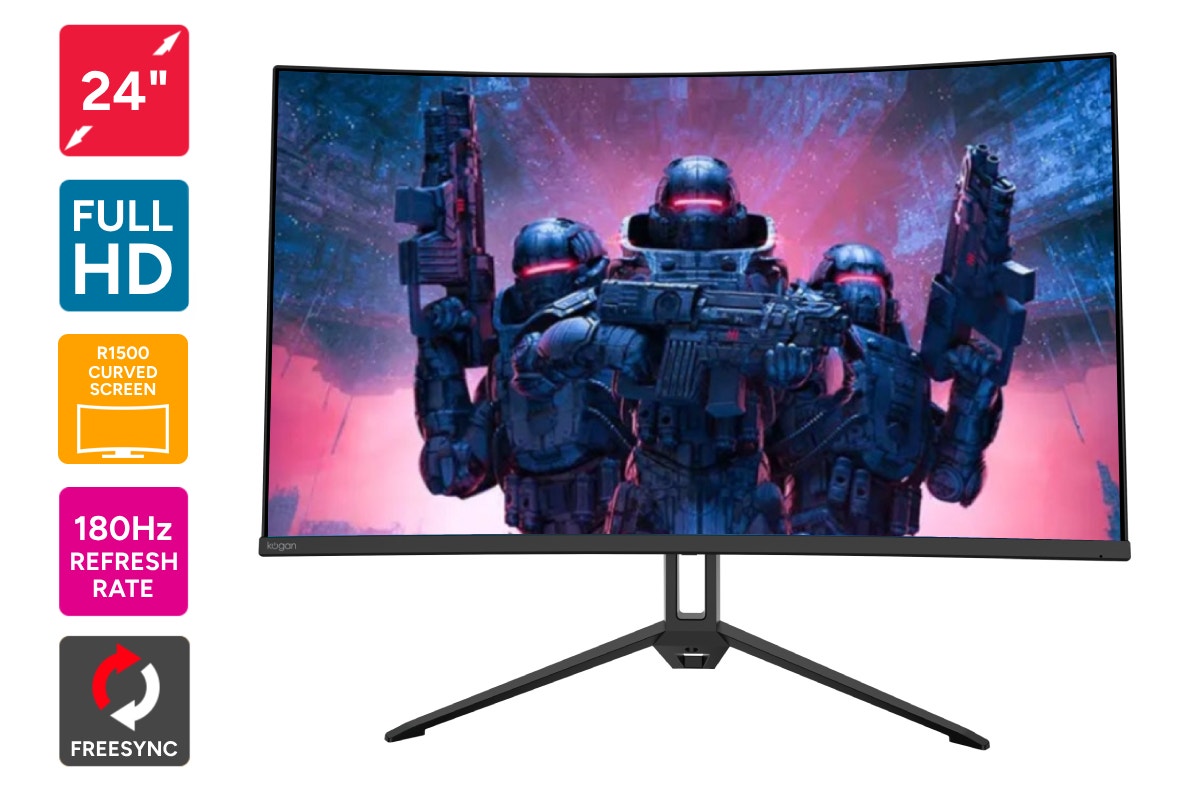 Kogan 24" Curved Full HD 180Hz FreeSync Gaming Monitor (1920 x 1080)