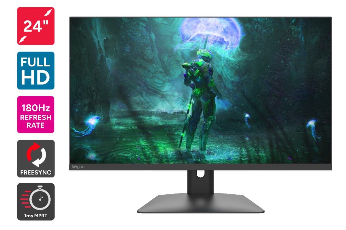 Kogan 24" Full HD 180Hz 1ms Frameless FreeSync Gaming Monitor (1920 x 1080)