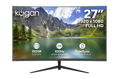 Kogan 27" Curved Full HD 100Hz FreeSync Monitor (1920 x 1080)