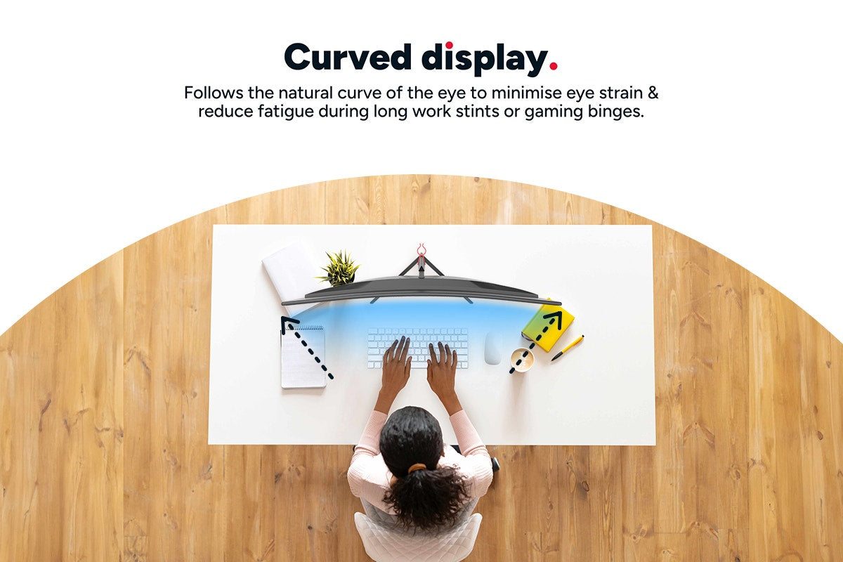Kogan 27" Curved Full HD 180Hz 1ms FreeSync Gaming Monitor (1920 x 1080)